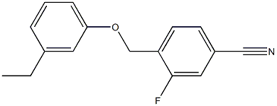 4-(3-ethylphenoxymethyl)-3-fluorobenzonitrile,,结构式