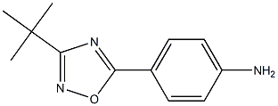 4-(3-tert-butyl-1,2,4-oxadiazol-5-yl)aniline 化学構造式