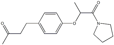 4-(4-{[1-oxo-1-(pyrrolidin-1-yl)propan-2-yl]oxy}phenyl)butan-2-one,,结构式