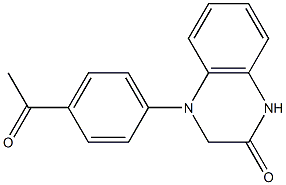 4-(4-acetylphenyl)-1,2,3,4-tetrahydroquinoxalin-2-one Structure
