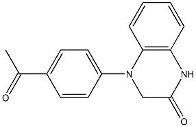 4-(4-acetylphenyl)-1,2,3,4-tetrahydroquinoxalin-2-one Struktur