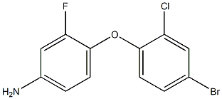 4-(4-bromo-2-chlorophenoxy)-3-fluoroaniline Struktur