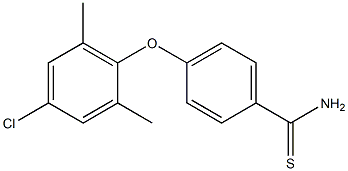 4-(4-chloro-2,6-dimethylphenoxy)benzene-1-carbothioamide Struktur