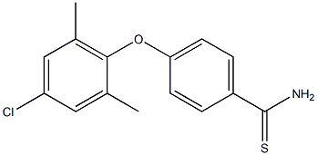 4-(4-chloro-2,6-dimethylphenoxy)benzene-1-carbothioamide,,结构式