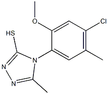 4-(4-chloro-2-methoxy-5-methylphenyl)-5-methyl-4H-1,2,4-triazole-3-thiol,,结构式