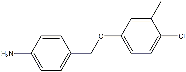 4-(4-chloro-3-methylphenoxymethyl)aniline,,结构式