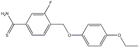4-(4-ethoxyphenoxymethyl)-3-fluorobenzene-1-carbothioamide 化学構造式