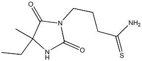 4-(4-ethyl-4-methyl-2,5-dioxoimidazolidin-1-yl)butanethioamide 结构式