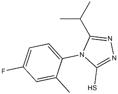4-(4-fluoro-2-methylphenyl)-5-(propan-2-yl)-4H-1,2,4-triazole-3-thiol Struktur