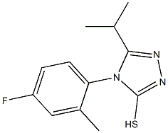 4-(4-fluoro-2-methylphenyl)-5-(propan-2-yl)-4H-1,2,4-triazole-3-thiol,,结构式