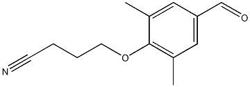 4-(4-formyl-2,6-dimethylphenoxy)butanenitrile 化学構造式