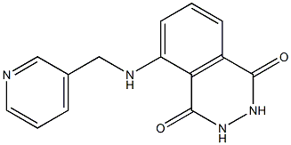 5-[(pyridin-3-ylmethyl)amino]-1,2,3,4-tetrahydrophthalazine-1,4-dione 化学構造式