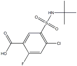 5-[(tert-butylamino)sulfonyl]-4-chloro-2-fluorobenzoic acid,,结构式