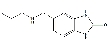 5-[1-(propylamino)ethyl]-2,3-dihydro-1H-1,3-benzodiazol-2-one Struktur