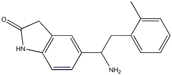 5-[1-amino-2-(2-methylphenyl)ethyl]-2,3-dihydro-1H-indol-2-one 化学構造式