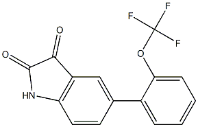5-[2-(trifluoromethoxy)phenyl]-1H-indole-2,3-dione Struktur
