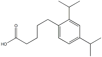 5-[2,4-bis(propan-2-yl)phenyl]pentanoic acid 化学構造式