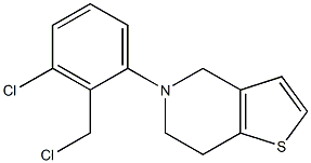 5-[3-chloro-2-(chloromethyl)phenyl]-4H,5H,6H,7H-thieno[3,2-c]pyridine Struktur