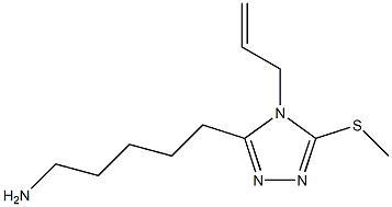 5-[4-allyl-5-(methylthio)-4H-1,2,4-triazol-3-yl]pentan-1-amine 化学構造式