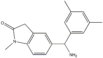 5-[amino(3,5-dimethylphenyl)methyl]-1-methyl-2,3-dihydro-1H-indol-2-one|