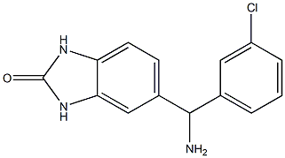 5-[amino(3-chlorophenyl)methyl]-2,3-dihydro-1H-1,3-benzodiazol-2-one,,结构式