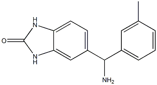 5-[amino(3-methylphenyl)methyl]-2,3-dihydro-1H-1,3-benzodiazol-2-one,,结构式