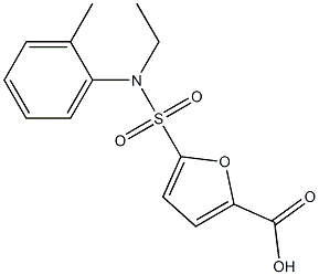 5-[ethyl(2-methylphenyl)sulfamoyl]furan-2-carboxylic acid Struktur