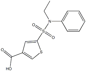 5-[ethyl(phenyl)sulfamoyl]thiophene-3-carboxylic acid 结构式