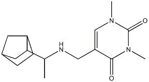 5-{[(1-{bicyclo[2.2.1]heptan-2-yl}ethyl)amino]methyl}-1,3-dimethyl-1,2,3,4-tetrahydropyrimidine-2,4-dione|