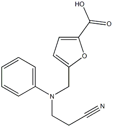 5-{[(2-cyanoethyl)(phenyl)amino]methyl}furan-2-carboxylic acid Struktur