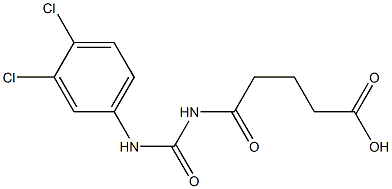5-{[(3,4-dichlorophenyl)carbamoyl]amino}-5-oxopentanoic acid Structure