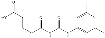 5-{[(3,5-dimethylphenyl)carbamoyl]amino}-5-oxopentanoic acid Structure