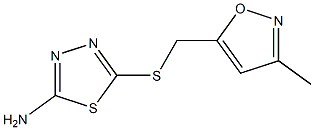 5-{[(3-methyl-1,2-oxazol-5-yl)methyl]sulfanyl}-1,3,4-thiadiazol-2-amine,,结构式