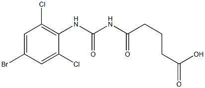 5-{[(4-bromo-2,6-dichlorophenyl)carbamoyl]amino}-5-oxopentanoic acid,,结构式