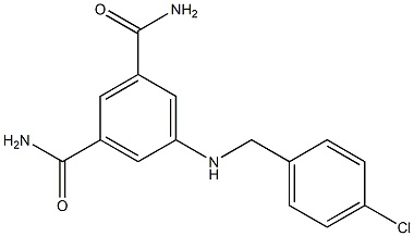 5-{[(4-chlorophenyl)methyl]amino}benzene-1,3-dicarboxamide Struktur