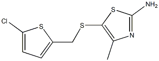 5-{[(5-chlorothien-2-yl)methyl]thio}-4-methyl-1,3-thiazol-2-amine,,结构式