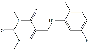 5-{[(5-fluoro-2-methylphenyl)amino]methyl}-1,3-dimethyl-1,2,3,4-tetrahydropyrimidine-2,4-dione|