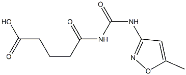 5-{[(5-methyl-1,2-oxazol-3-yl)carbamoyl]amino}-5-oxopentanoic acid Struktur