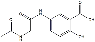 5-{[(acetylamino)acetyl]amino}-2-hydroxybenzoic acid Struktur