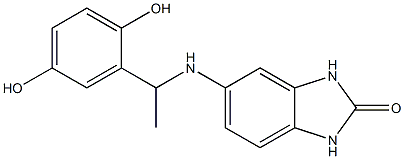 5-{[1-(2,5-dihydroxyphenyl)ethyl]amino}-2,3-dihydro-1H-1,3-benzodiazol-2-one,,结构式