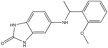 5-{[1-(2-methoxyphenyl)ethyl]amino}-2,3-dihydro-1H-1,3-benzodiazol-2-one Struktur