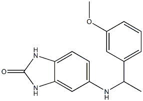 5-{[1-(3-methoxyphenyl)ethyl]amino}-2,3-dihydro-1H-1,3-benzodiazol-2-one Structure