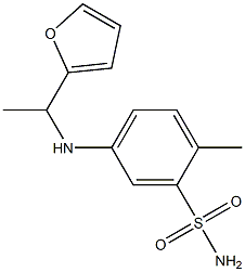 5-{[1-(furan-2-yl)ethyl]amino}-2-methylbenzene-1-sulfonamide Structure