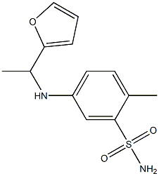 5-{[1-(furan-2-yl)ethyl]amino}-2-methylbenzene-1-sulfonamide 结构式