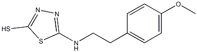 5-{[2-(4-methoxyphenyl)ethyl]amino}-1,3,4-thiadiazole-2-thiol Struktur