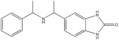 5-{1-[(1-phenylethyl)amino]ethyl}-2,3-dihydro-1H-1,3-benzodiazol-2-one Struktur