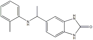 5-{1-[(2-methylphenyl)amino]ethyl}-2,3-dihydro-1H-1,3-benzodiazol-2-one 化学構造式