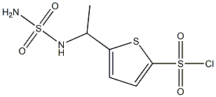 5-{1-[(aminosulfonyl)amino]ethyl}thiophene-2-sulfonyl chloride Struktur