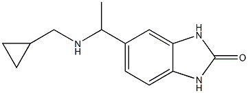 5-{1-[(cyclopropylmethyl)amino]ethyl}-2,3-dihydro-1H-1,3-benzodiazol-2-one 化学構造式