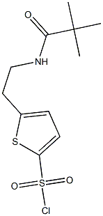 5-{2-[(2,2-dimethylpropanoyl)amino]ethyl}thiophene-2-sulfonyl chloride Struktur